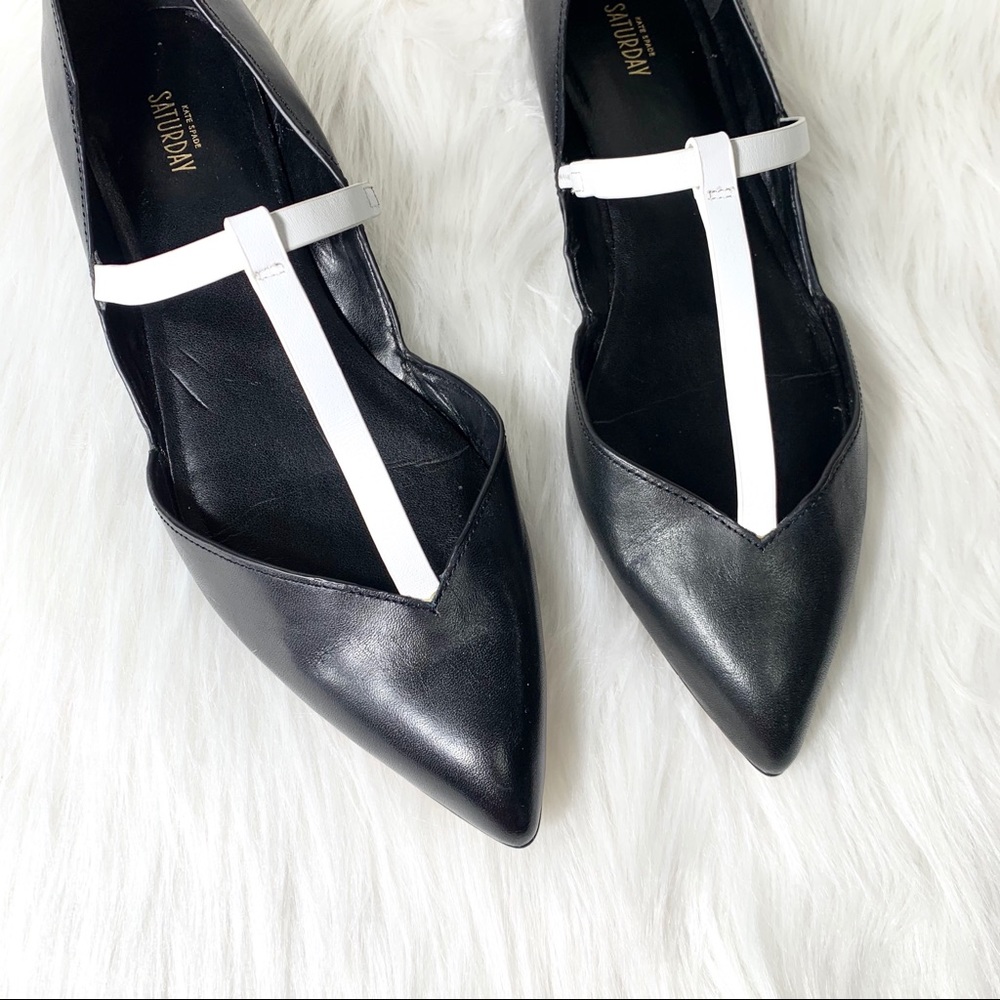 SOLD-Kate Spade Black T Strap Dress Flats - Picture 3 of 10